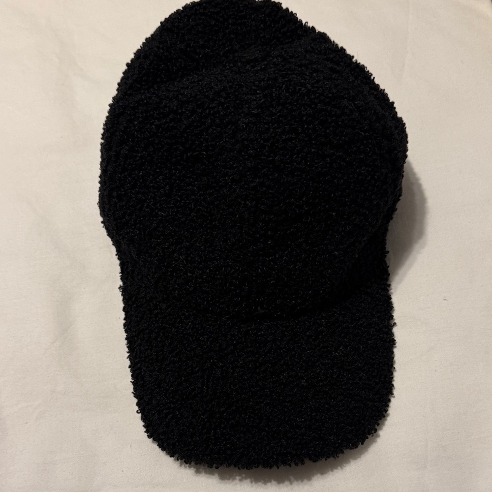 Black Fuzzy Cap